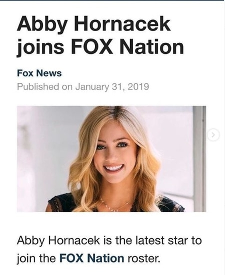 Abby Hornacek joins Fox Nation